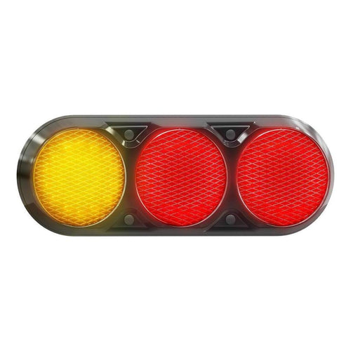LED Autolamp 12V Combination Stop/Tail/Indicator Taillight Clear Lense Black 407x147x35mm