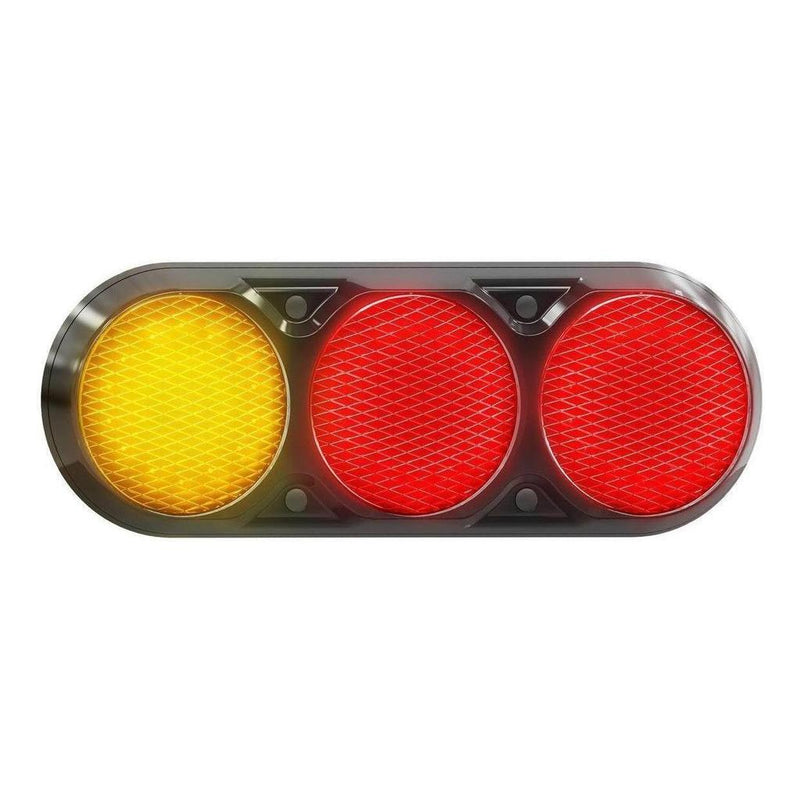 Load image into Gallery viewer, LED Autolamp 12V Combination Stop/Tail/Indicator Taillight Color Lense Black 407x147x35mm
