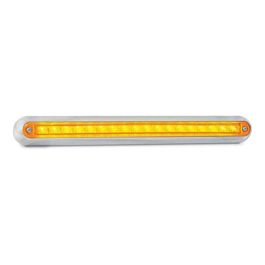 LED Autolamp 12V Indicator LED Strip Light In Chrome Bracket Blister