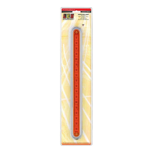 LED Autolamp 12V Indicator LED Strip Light In Chrome Bracket Blister