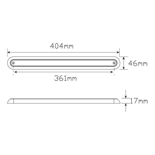 LED Autolamp 12V Indicator LED Strip Light In Chrome Bracket Blister