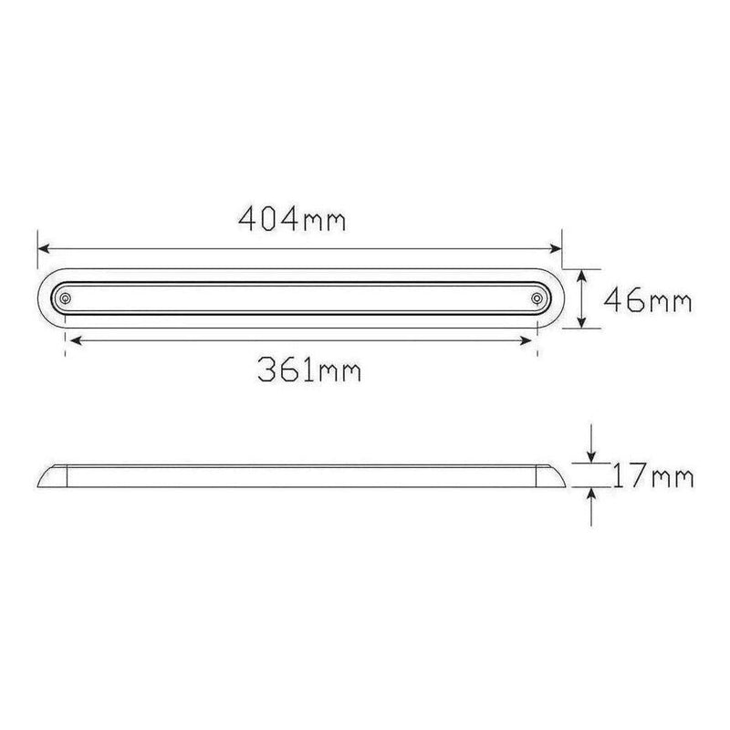 Load image into Gallery viewer, LED Autolamp 12V LED Slimline Stop Tail Indicator Light Surface Mount 404mm
