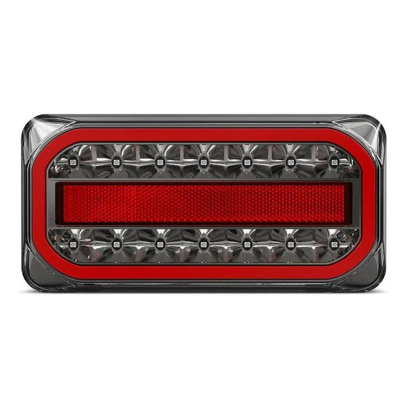Load image into Gallery viewer, LED Autolamp 12V LH/RH Direction Stop/Tail/Indicator/Reflector Taillight 215x105x30.5mm
