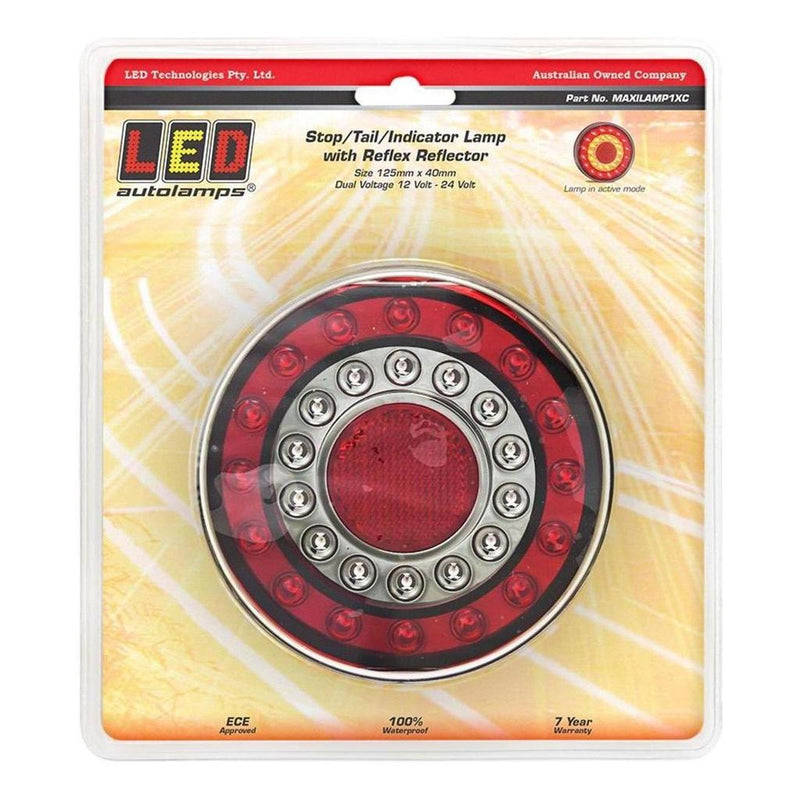 Load image into Gallery viewer, LED Autolamp 12V Maxi Lamp Stop/Tail/Indicator/Reverse/Reflector Color Lens Light
