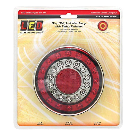 LED Autolamp 12V Maxi Lamp Stop/Tail/Indicator/Reverse/Reflector Color Lens Light