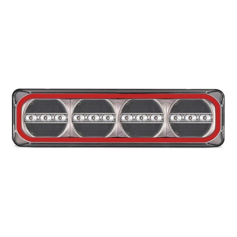 Load image into Gallery viewer, LED Autolamp 12V Pair Stop/Tail/Indicator/Reverse Taillight 387x105x31mm Blister
