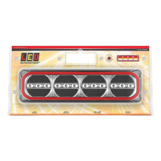 LED Autolamp 12V Pair Stop/Tail/Indicator/Reverse Taillight 387x105x31mm Blister