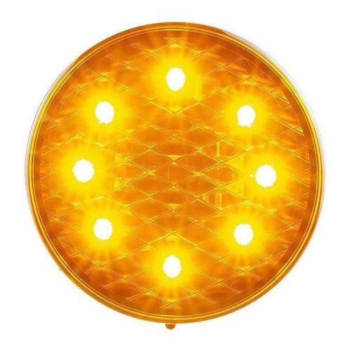 LED Autolamp 12V Round Amber Indicator Taillight 80mm