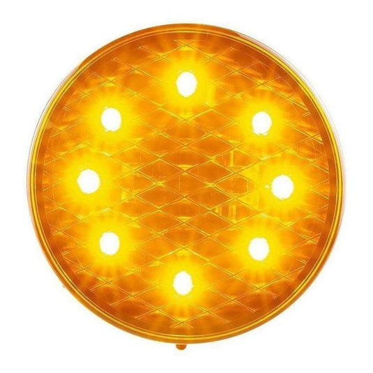 LED Autolamp 12V Round Amber Indicator Taillight 80mm