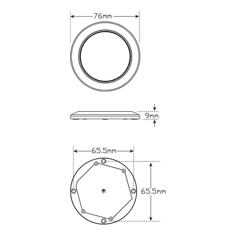 Load image into Gallery viewer, LED Autolamp 12V Round Interior Cool White Lamp with Chrome Bezel Blister

