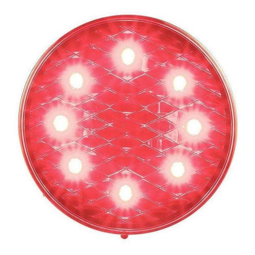LED Autolamp 12V Round Red Rear Stop/Tail Lamp Taillight 80mm
