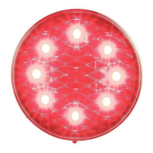 LED Autolamp 12V Round Red Rear Stop/Tail Lamp Taillight 80mm