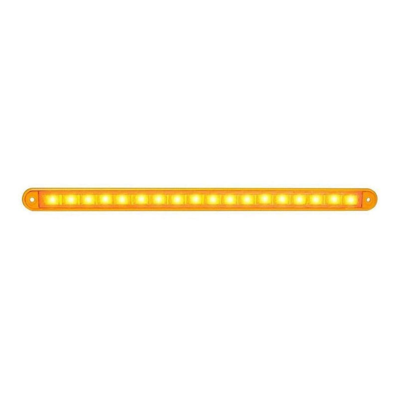 Load image into Gallery viewer, LED Autolamp 12V Sequential Amber Indicator Strip Lamp 18 Square LEDs 382mm Bulk
