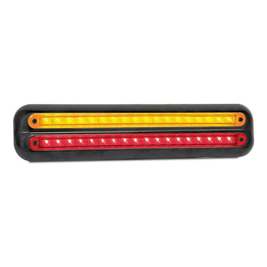 LED Autolamp 12V Slim Line Stop/Tail/Indicator Taillight Black 428x97x22mm Each