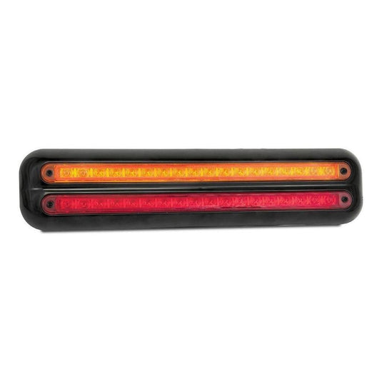 LED Autolamp 12V Slim Line Stop/Tail/Indicator Taillight Black 428x97x22mm Each