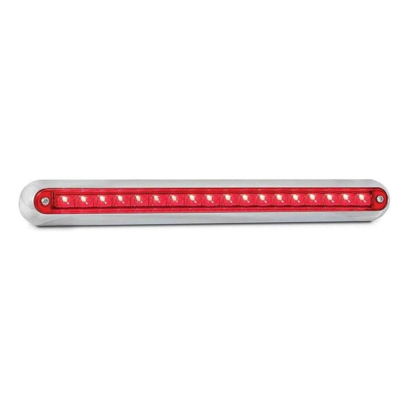 Load image into Gallery viewer, LED Autolamp 12V Stop/Tail LED Strip Light In Chrome Bracket Blister
