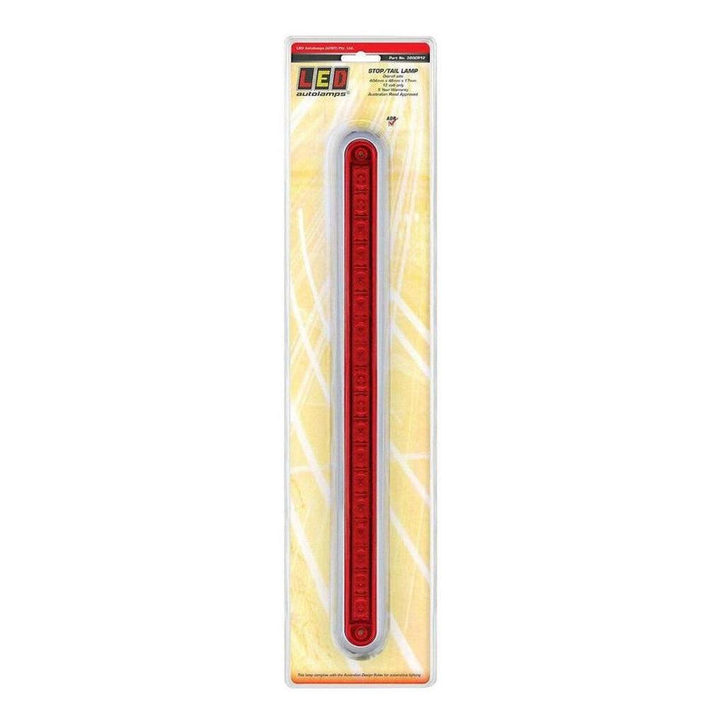 Load image into Gallery viewer, LED Autolamp 12V Stop/Tail LED Strip Light In Chrome Bracket Blister
