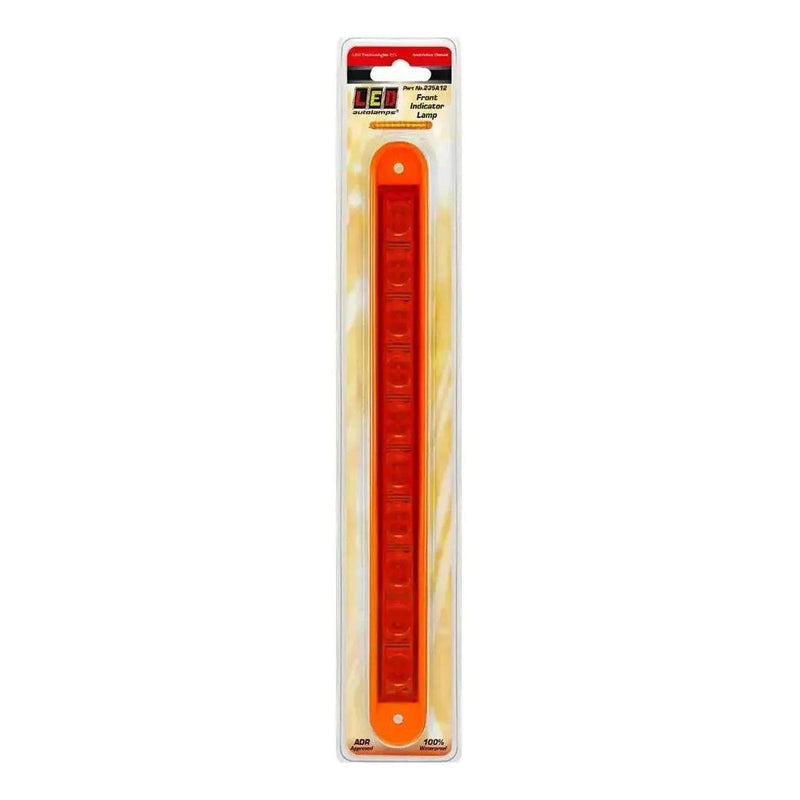 Load image into Gallery viewer, LED Autolamp 12V Strip Rear Amber Indicator 237x25x3mm
