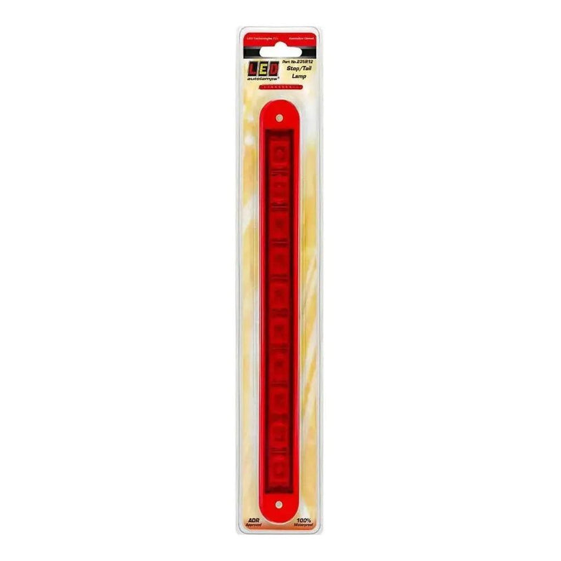Load image into Gallery viewer, LED Autolamp 12V Strip Red Stop/Tail Taillight 237x25x3mm
