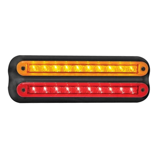 LED Autolamp 12V Strip Stop/Tail/Indicator Taillight Black 258x82x17mm