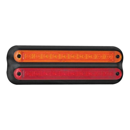 LED Autolamp 12V Strip Stop/Tail/Indicator Taillight Black 258x82x17mm