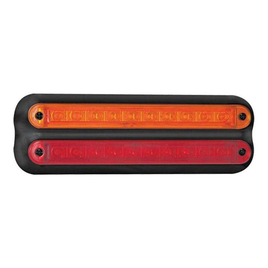 LED Autolamp 12V Strip Stop/Tail/Indicator Taillight Black 258x82x17mm