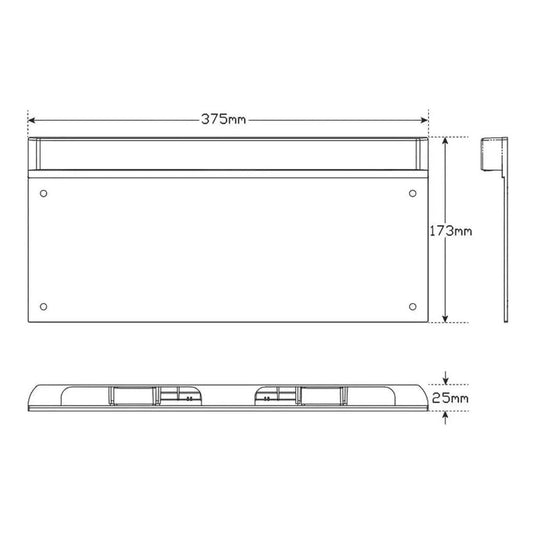 LED Autolamp 12V/24V Licence Plate Frame with 6 LED Lights