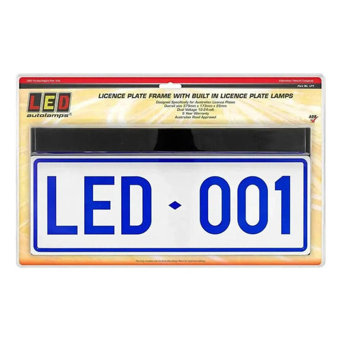 LED Autolamp 12V/24V Licence Plate Frame with 6 LED Lights