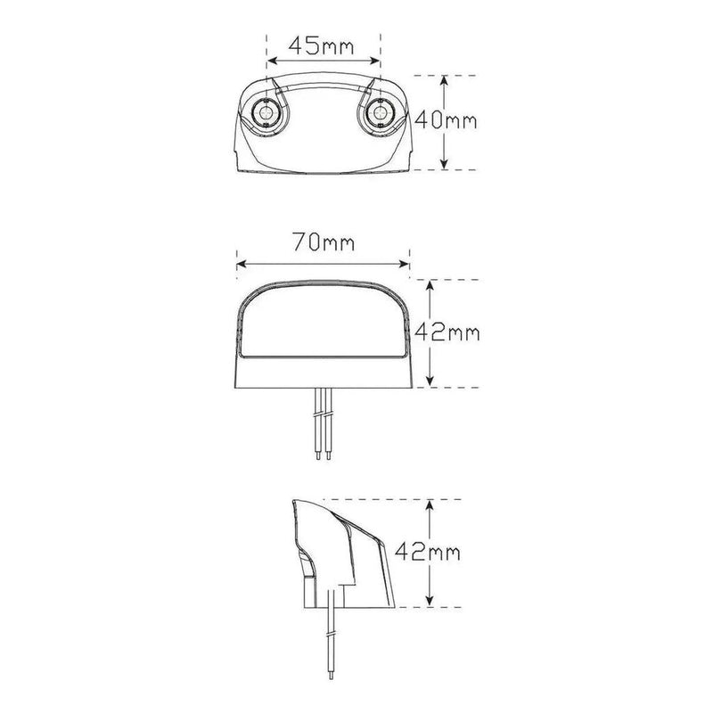 Load image into Gallery viewer, LED Autolamp 12V/24V Licence Plate Light 70x42x40mm
