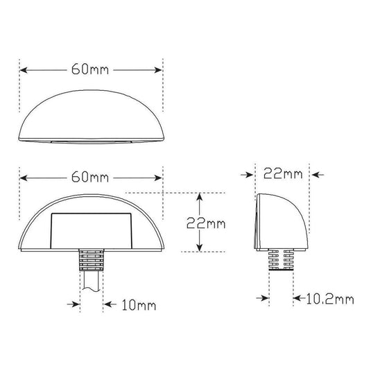 LED Autolamp 12V/24V License Plate Lamp Pack of 2 Blister