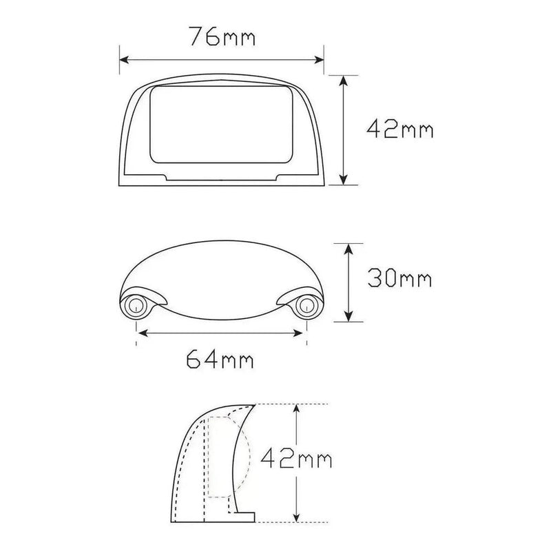 Load image into Gallery viewer, LED Autolamp 12V/24V License Plate Light 76x41x27mm Blister
