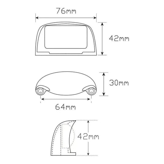 LED Autolamp 12V/24V License Plate Light 76x41x27mm Blister