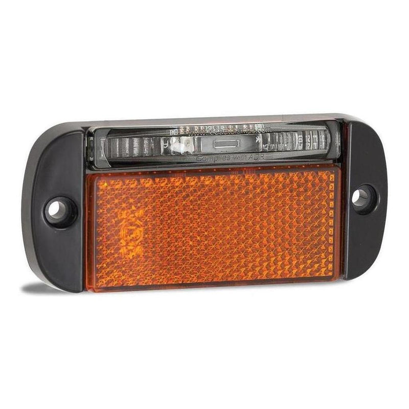 Load image into Gallery viewer, LED Autolamp 12V/24V Red/Amber Side Marker with Reflector 100x44x12 RH
