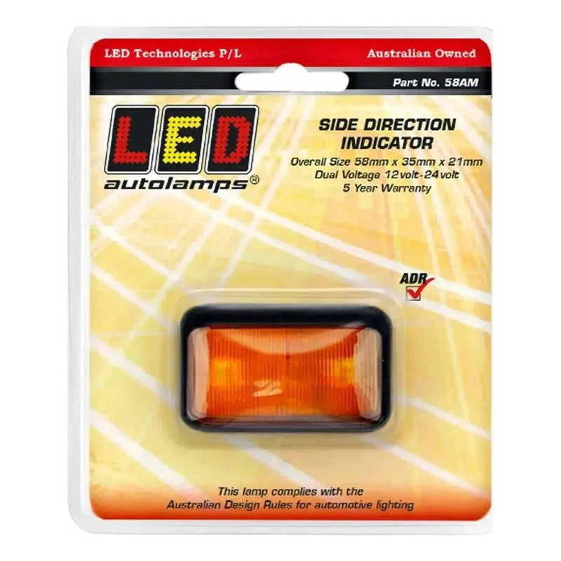 Load image into Gallery viewer, LED Autolamp 12V/24V Side Direction Indicator Marker 58x35x21mm
