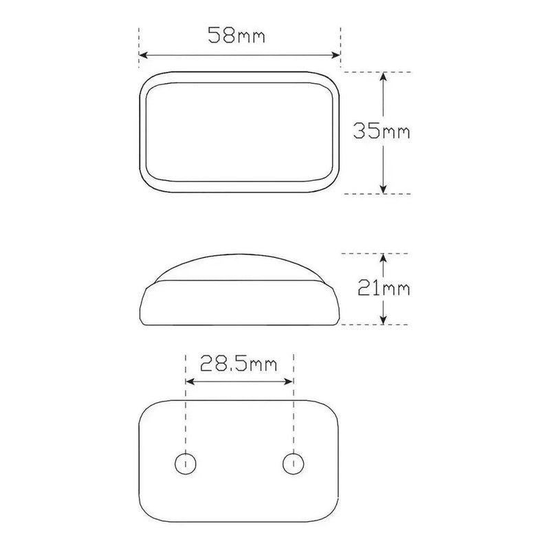 Load image into Gallery viewer, LED Autolamp 12V/24V White LED Front Position Marker Lamp
