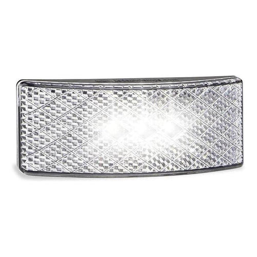 LED Autolamp 12V/24V White Side Marker with Built in Reflector / 3M Adhesive 100x38x13mm