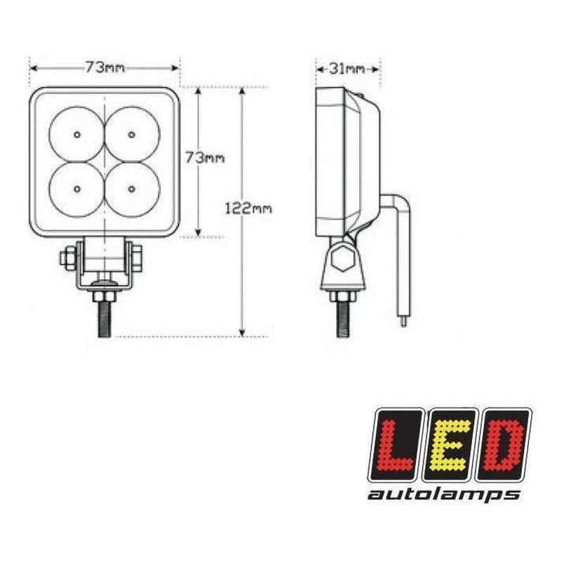 Load image into Gallery viewer, LED Autolamp 9V/30V 12 Watt Flood Lamp/Reverse Lamp Blister
