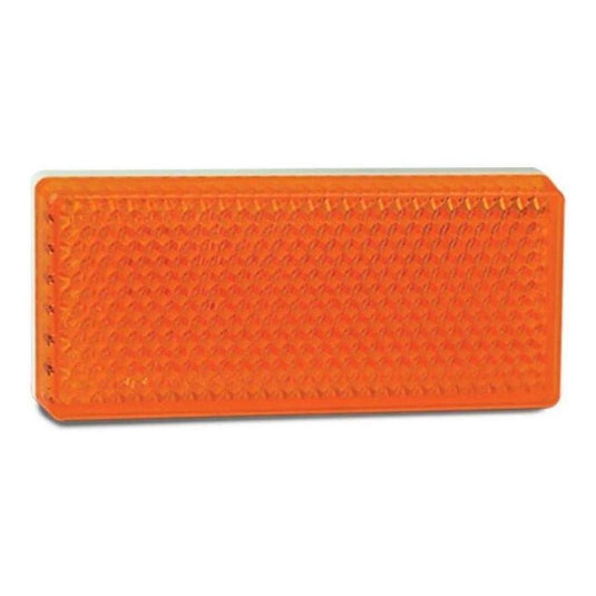 LED Autolamp Amber Reflector Stick On 70x30x6mm Each