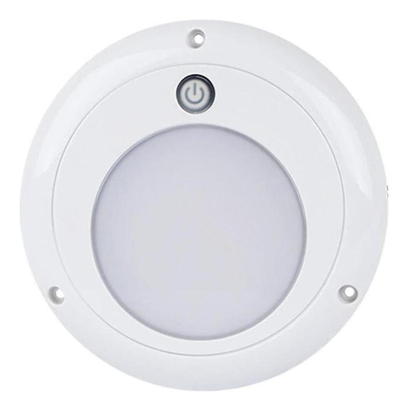 Load image into Gallery viewer, LED Autolamp Large Round Interior/Exterior Lamp Inc Switch 131mm

