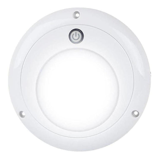 LED Autolamp Large Round Interior/Exterior Lamp Inc Switch 131mm