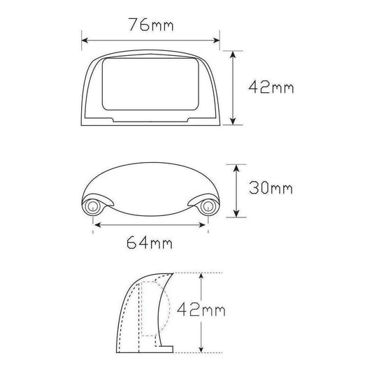 LED Autolamp License Plate lamp Chrome Blister