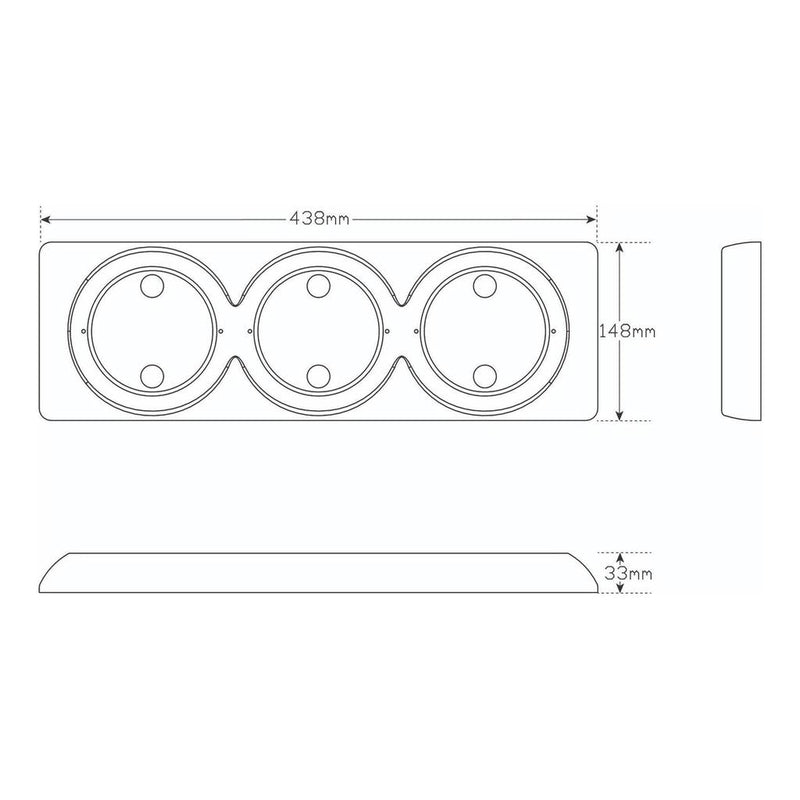 Load image into Gallery viewer, LED Autolamp Triple Surface Taillamp Mount Housing Black Suit 102 Series
