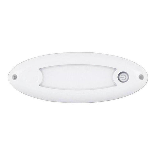 LED Autolamps 10-30V Oval LED Interior/Exterior Lamp with White Housing & Touch Switch