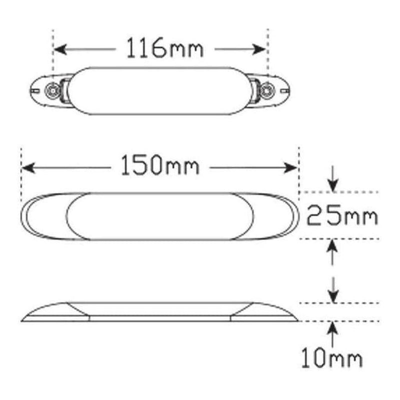 Load image into Gallery viewer, LED Autolamps 12V Interior / Exterior Strip Lamp 150mm
