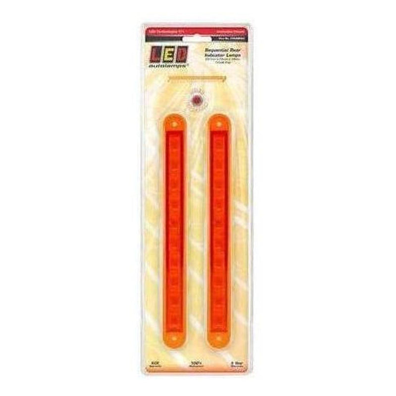 Load image into Gallery viewer, LED Autolamps 12V Sequential Amber Indicator Strip Light 237x25x3mm

