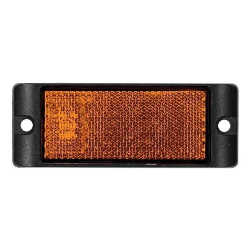 Load image into Gallery viewer, LED Autolamps Amber Reflector with Mounting Bracket Twin Blister Pack
