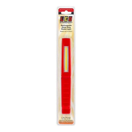 LED Autolamps Heavy Duty Pen Light Twin Magnet USB Charging Blister Pack