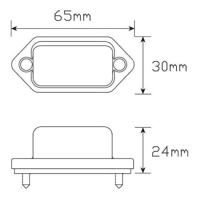 Load image into Gallery viewer, LED Autolamps License Plate lamp pack of 2 Blister
