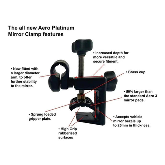 Leisure Tec Milenco Aero Platinum Mirror Replacement Clamp Bracket