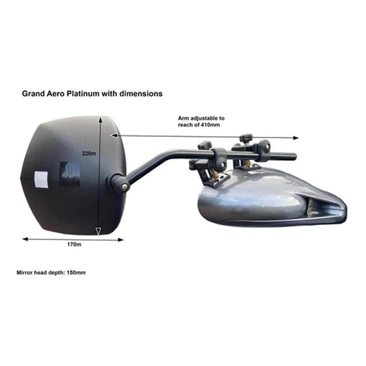 Leisure Tec Milenco Platinum Grand Aero Mirror Twin Pack